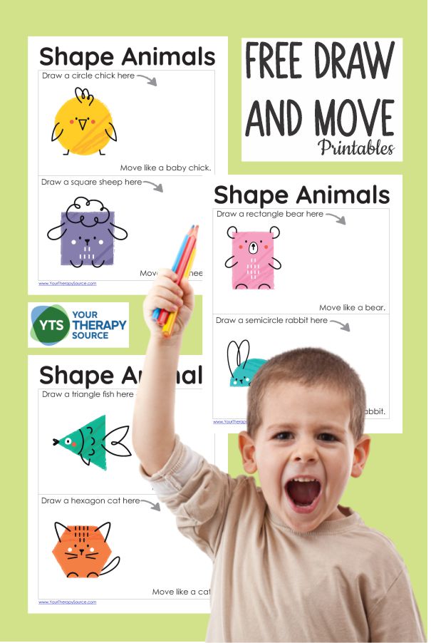 Drawing Animals Using Shapes - Free Printables - Your Therapy Source